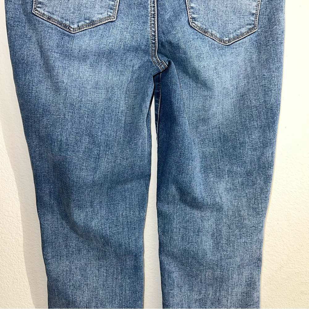 Talbots Jeans Womens 8 Blue Jegging Crop Stretch Denim Cotton Blend‎ Whiskers - Picture 5 of 16
